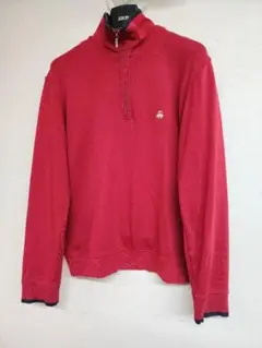 【希少レッド】Brooks Brothers ピマコットン ハーフジップ M