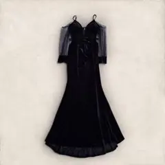 ロングキャバドレス オフショルダー シースルー パーティー フォーマル 二次会のサムネイル