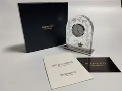 ミキモト　パール1点　小さな置き時計　作動品　箱付き