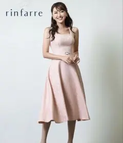 rinfarre リンファーレ 総レース ピンク フレア ドレス ワンピース