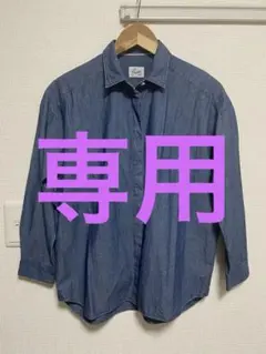 中古美品★ORIAN W（オリアン ウーマン）薄手シャンブレーデニムシャツのサムネイル