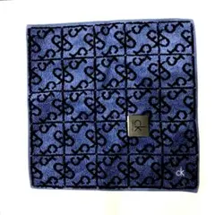 ck ロゴ入り タオルハンカチ ネイビー 約25cm