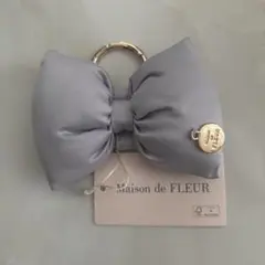 Maison de FLEUR リボンキーホルダー グレーのサムネイル
