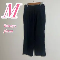 LOWRYS FARM ローリーズファーム リネン混 ストレートパンツ ブラックのサムネイル