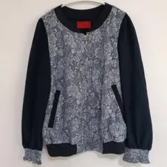 somari imagination レース切替 ブルゾン ジャケット ネイビー