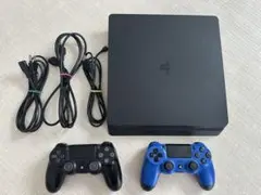 PlayStation 4 本体 黒と青のコントローラー付き