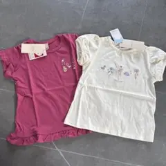 【新品タグ付き】petit main 半袖Tシャツ 110 バレエ 花刺繍のサムネイル