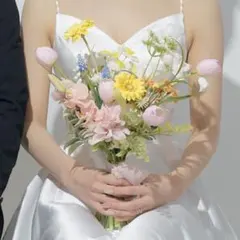ウェディングブーケ　アーティフィシャルフラワー　造花ブーケ