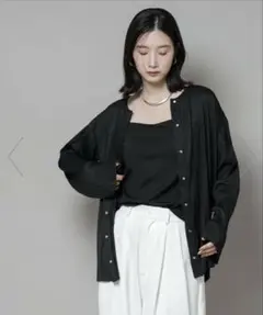 ナノユニバース　プリーツカットスナップシャツのサムネイル