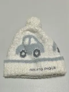 【美品】gelato pique 車模様 ニット帽 Fサイズ