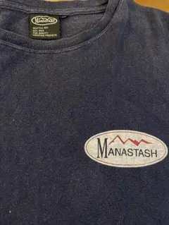 デカサイ ヘンプ MANASTASH ネイビー Tシャツ XL