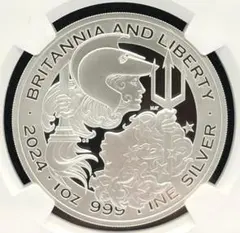 最高鑑定 2017 イギリス ブリタニア 20周年記念 2ポンド 1オンス 銀貨