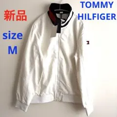 新品タグ付きトミーヒルフィガー ホワイト ジャケットブルゾンメンズM