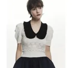 即日発送❣️ Bibiy.EMILIA COLLAR KNIT ホワイト - メルカリ