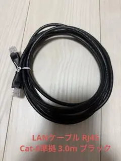 LANケーブル RJ45 Cat-6準拠 3.0m ブラック