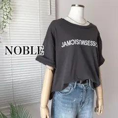 NOBLE N.Jam レタードプリントTシャツ グレーのサムネイル