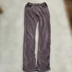 コーデュロイ 長ズボン ウエストゴム　モカブラウン