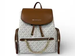 美品✨マイケルコース リュック ケンリー ロゴ シグネチャー バニラ×茶