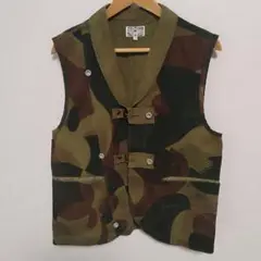 50's ベルギー軍 ブラッシュカモ リメイク デザインベスト ショールカラー