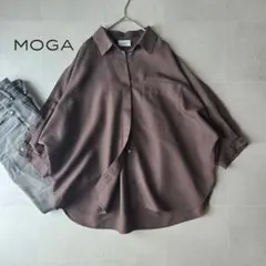 完売【美品】MOGA ナチュラルタンブラーボリュームシャツ L 麻 七分袖のサムネイル