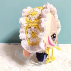 ひまわり ぬい服 ヘッドドレス〈オレンジ×白×黄×茶×緑〉にじまるっと