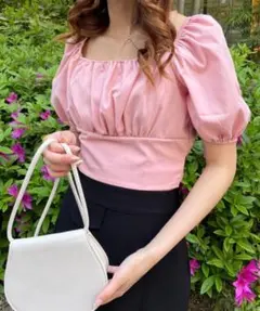 【SPIGA】バックリボン2way半袖ブラウスのサムネイル