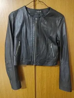 rienda ショート丈　ライダースジャケット　山羊革