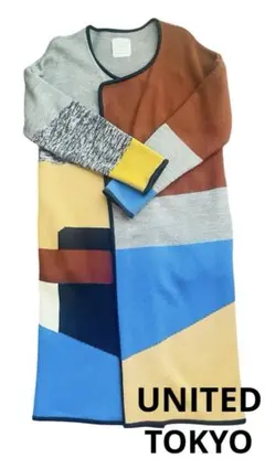 UNITED TOKYO 配色ロングカーディガン