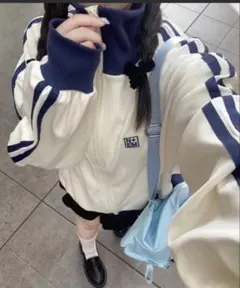 nemne storeワンポイント刺繍トラックジャケット