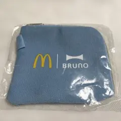 ☆新品　マクドナルド　ブルーノーコインポーチサイズ約10.5×11.5cm