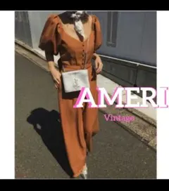 AMERI　MEDI BACK TIE RIBBON ROMPERS