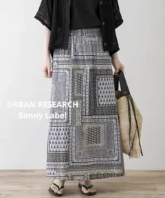 Sonny Label◾︎インドパネルプリントコットンスカート◾︎ブラック系◼︎F
