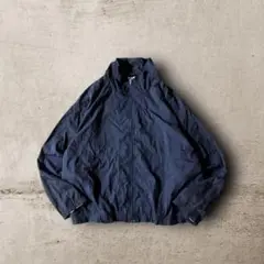 USA古着90s vintageナイロンジャケット短丈ブルゾン単色ネイビーXL
