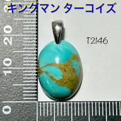天然石 キングマン ターコイズ 13×18mm ペンダントトップ ❷