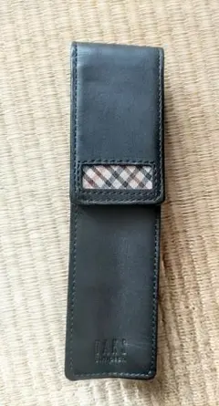【DAKS】未使用 レザー ペンケース 黒
