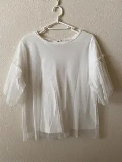 ホワイト フリル Tシャツ 半袖のサムネイル