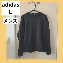 美品　メンズ　adidas パーカー　長袖　トレーナー　Ｍ　ブラックのサムネイル