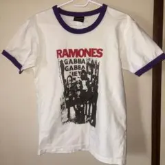 RAMONES Tシャツ ホワイト/パープル