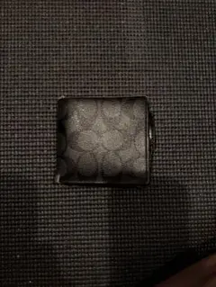 Coach ブラックレザー 二つ折り財布
