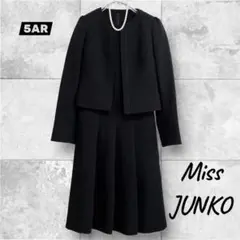 【美品】Miss JUNKO フォーマル 喪服 ブラック ワンピーススーツ5AR