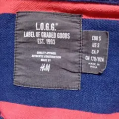 L.O.G.G. ストライプ ポロシャツ EUR S