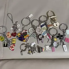 【希少】COACH キーホルダー チャーム シルバー set