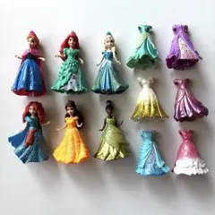 マテル社/ディズニー プリンセス マジクリップドール 6体セット
