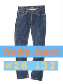 nudie jeans ヌーディージーンズ　W26 L32 ブルー　デニムのサムネイル