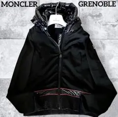 【MONCLER GRENOBLE】異素材フード中綿・裏起毛ジャケット・黒・Mのサムネイル