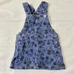 ミニーマウス柄 ジャンバースカート 80cm