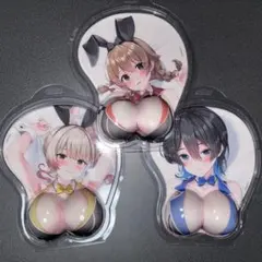 バニーガーデン 描き下ろし マウスパッド 花奈 ・凜 ・美羽香 3種セットのサムネイル