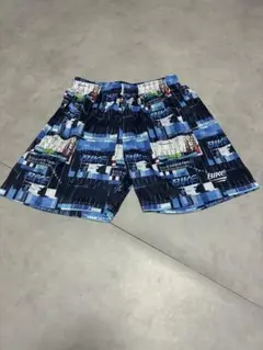 bikeバスケットボールパンツ ブルーグラフィック