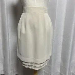 ベージュスカート 共布ベルト付き