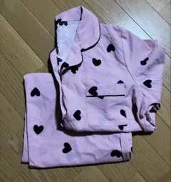 ピンク ハート柄 パジャマ ルームウェア 上下セット